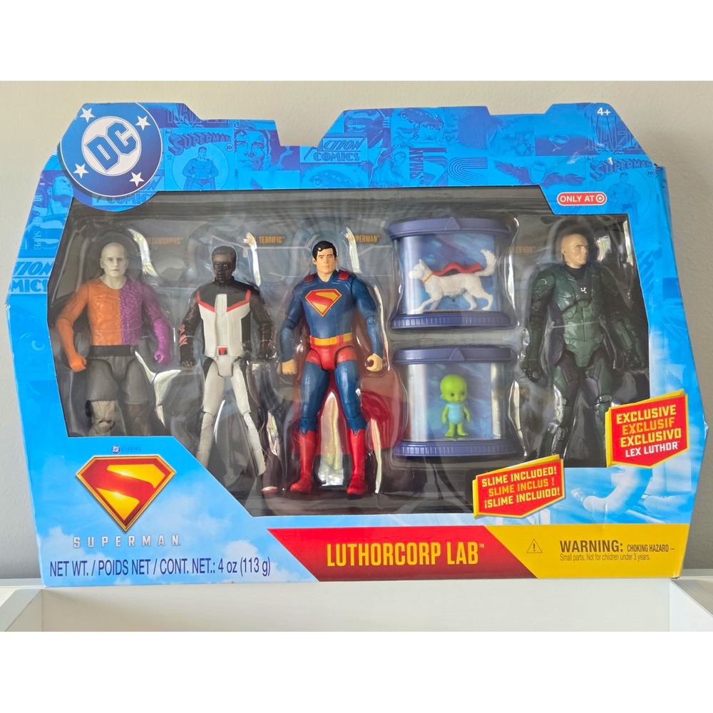 DC Studios Superman Lex Luthor Exclusive LuthoCorp Lab 6 Figures Slime Tube